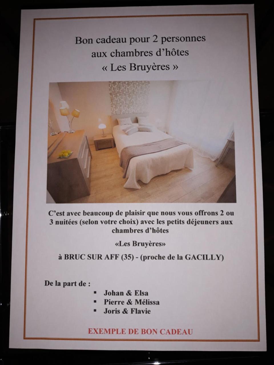 Chambre D'Hotes Les Bruyeres Bruc-sur-Aff 外观 照片